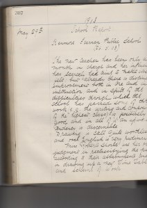 School Log Book 26.5.1903