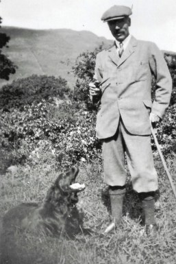 James with his retriever